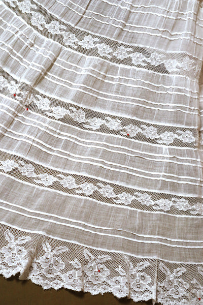 1910s Thin Cotton Wide Lace Beautiful Skirt