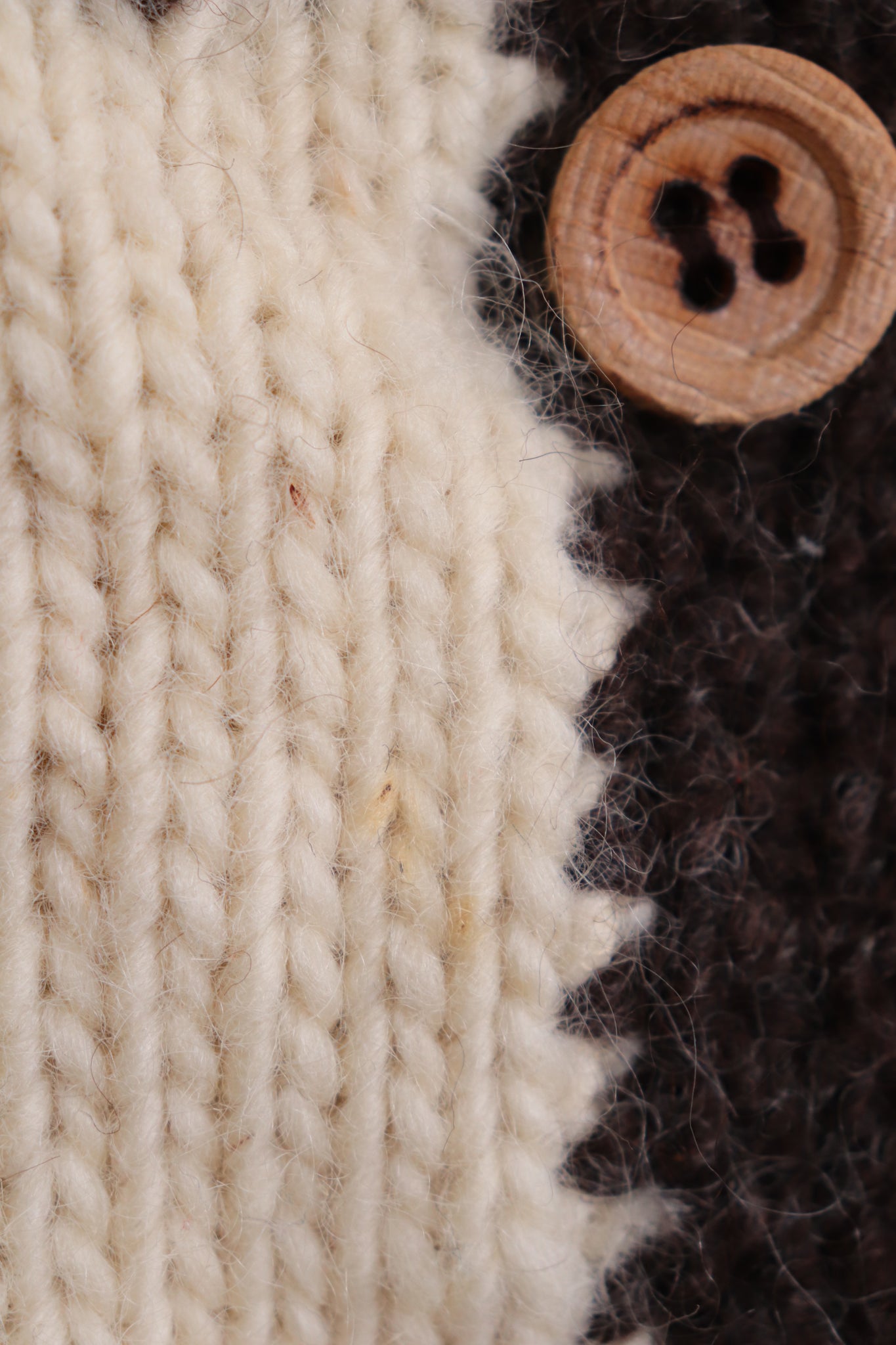 70s Hand-Knit Nordic Pattern Chunky Wool Cardigan