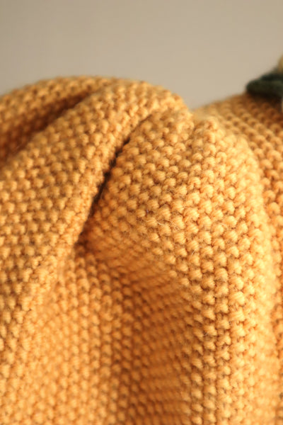 80s Hand Knit Mustard Yellow Wool Austrian Cardigan