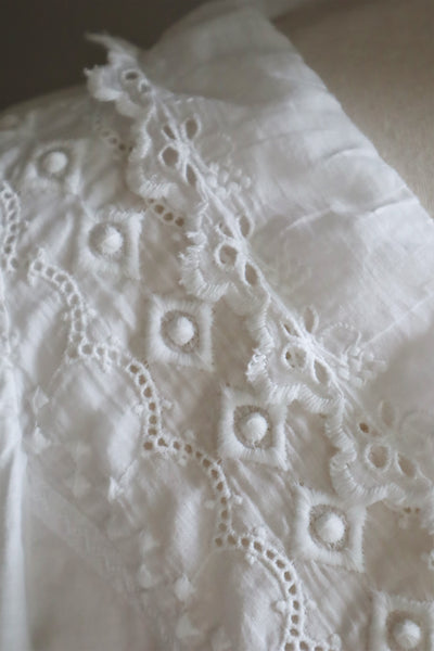 1910s Broderie Anglaise Side Front Closure Dress