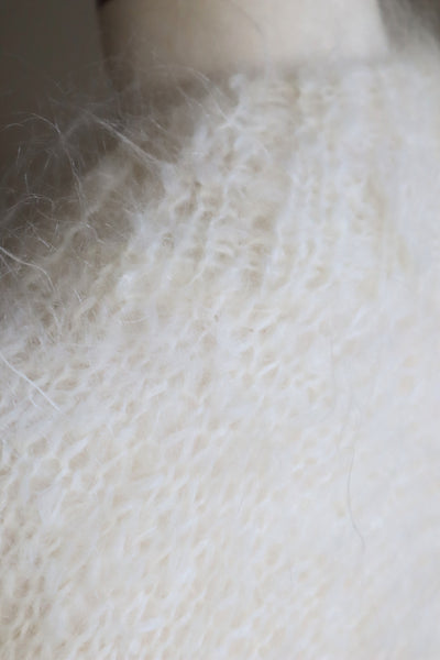 80s White Mohair Cardigan