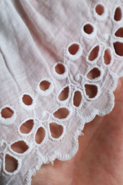 1910s Broderie Anglaise Side Front Closure Dress