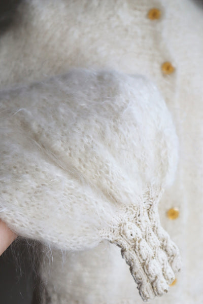 80s White Mohair Cardigan