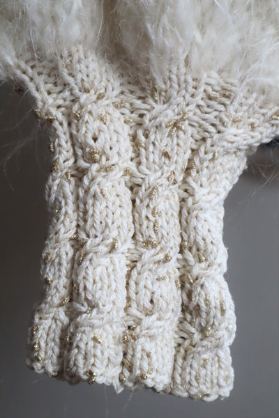 80s White Mohair Cardigan