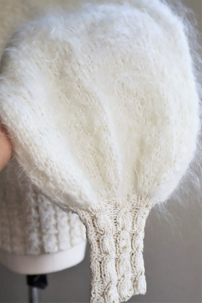 80s White Mohair Cardigan