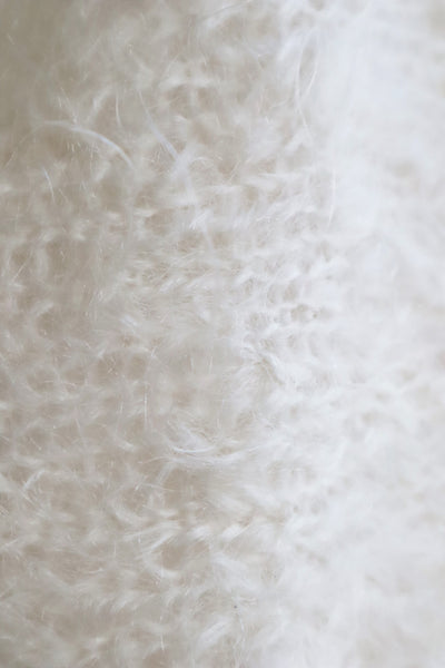80s White Mohair Cardigan