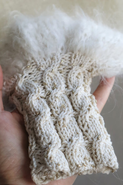 80s White Mohair Cardigan