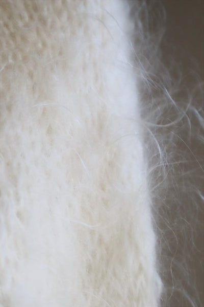 80s White Mohair Cardigan