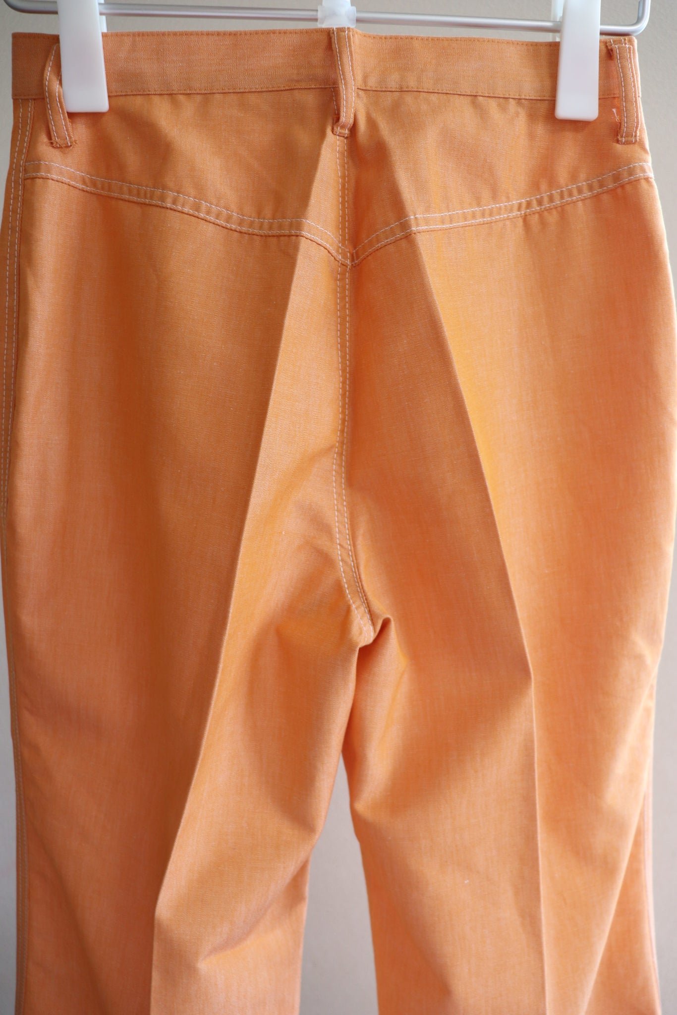 70s High Waist Orange Flares Pants