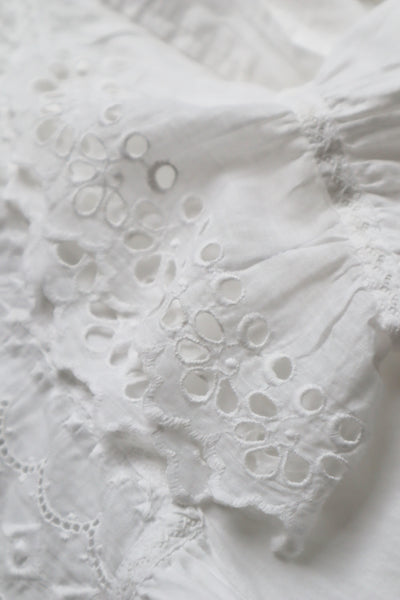 1910s Broderie Anglaise Side Front Closure Dress