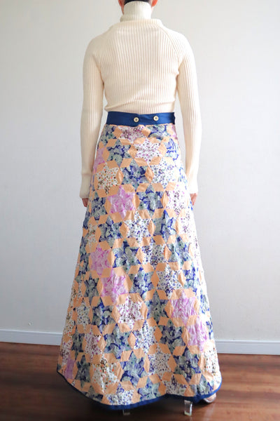 70s Patchwork Wrap Skirt