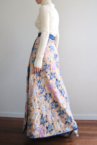 70s Patchwork Wrap Skirt