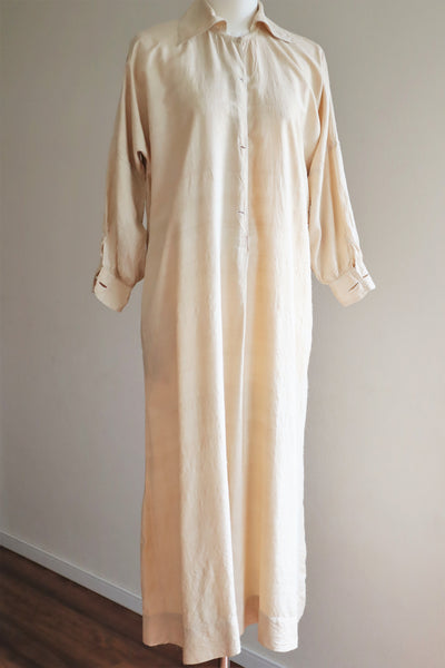 1920s French Silk Long Nightshirt