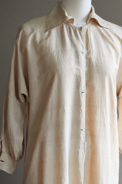 1920s French Silk Long Nightshirt