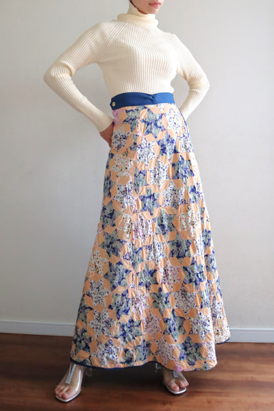 70s Patchwork Wrap Skirt