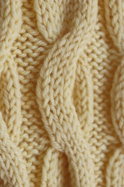 Buttercream Yellow Hand-Knit Cardigan