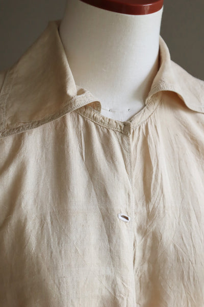 1920s French Silk Long Nightshirt