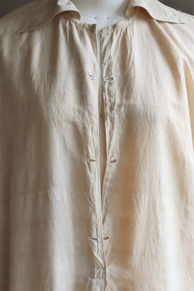 1920s French Silk Long Nightshirt