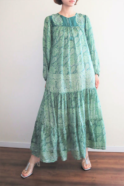 70s Indian Pure Silk Dress