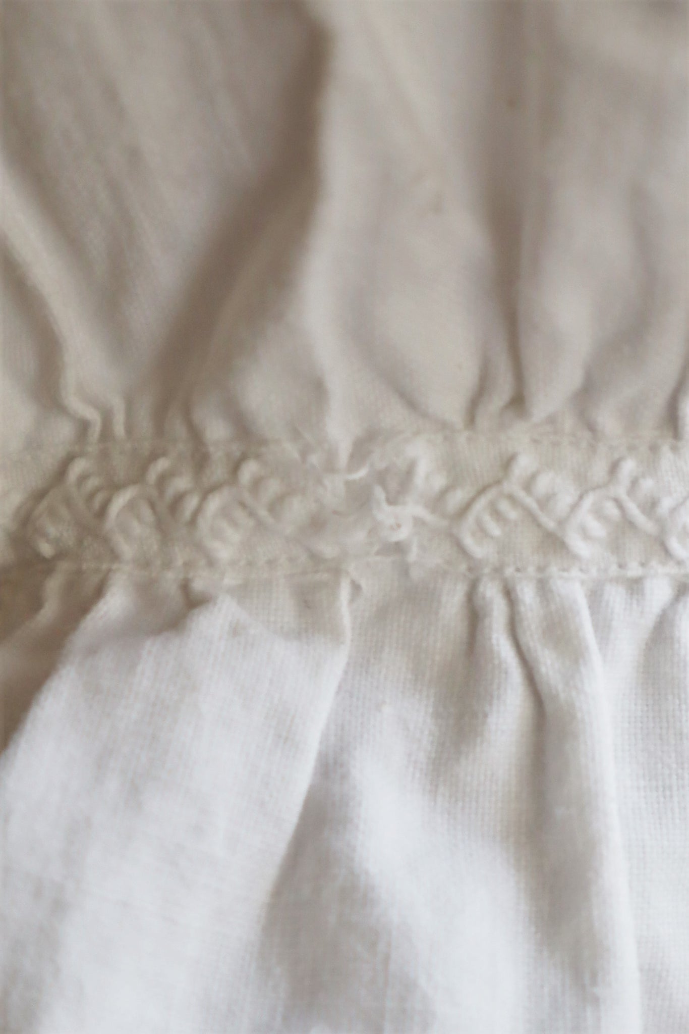 1900s Bobbin Lace Frill Collar White Cotton Blouse