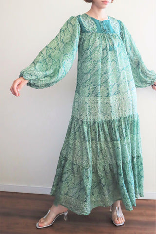 70s Indian Pure Silk Dress