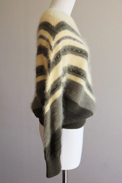 80s Hand-Knitted Angora Sweater