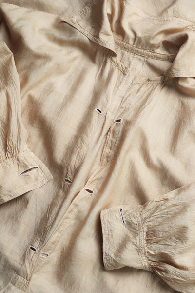 1920s French Silk Long Nightshirt