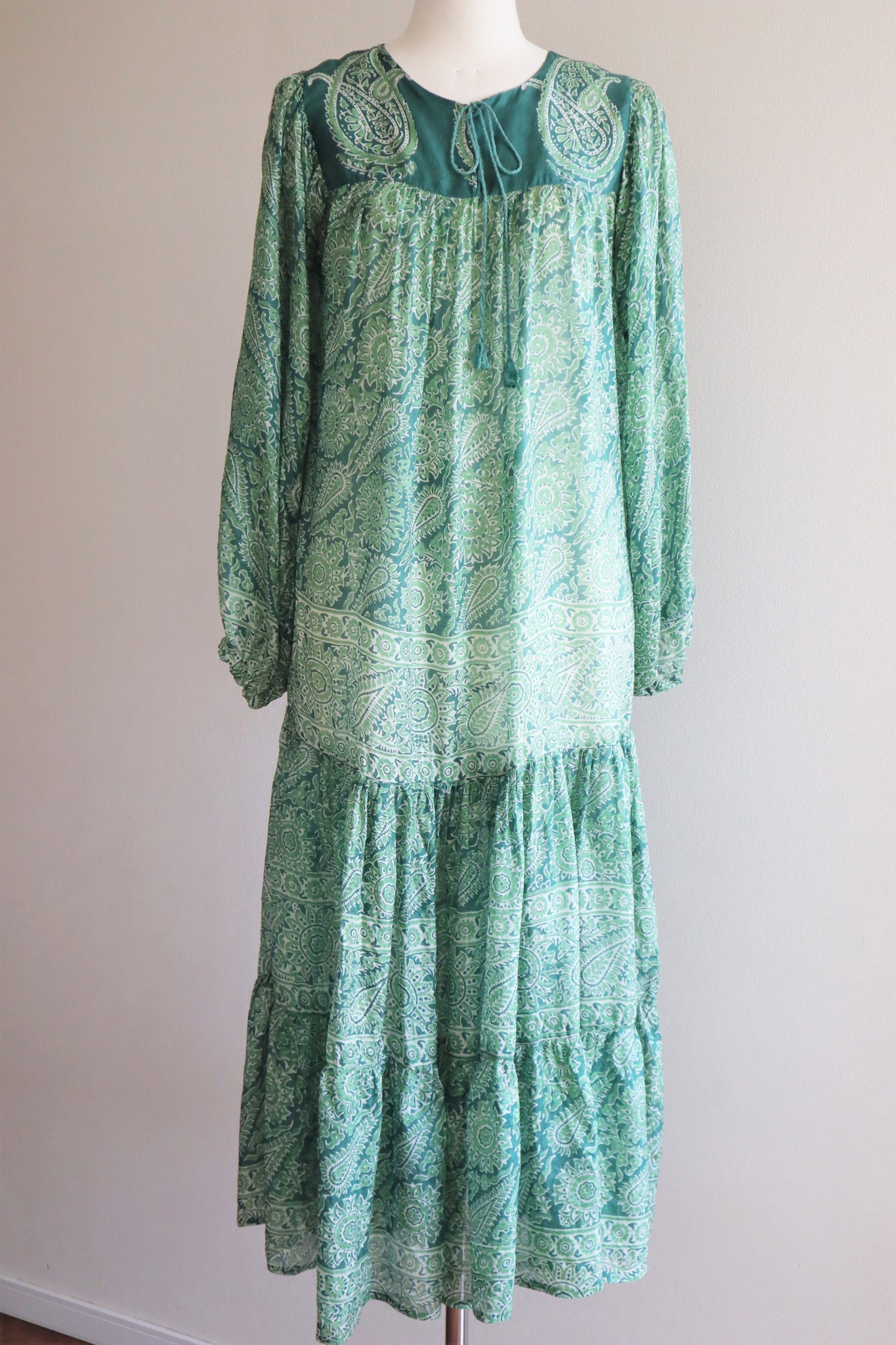 70s Indian Pure Silk Dress