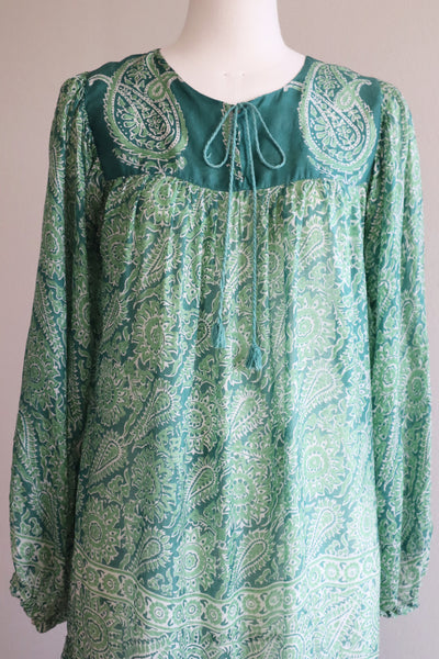 70s Indian Pure Silk Dress