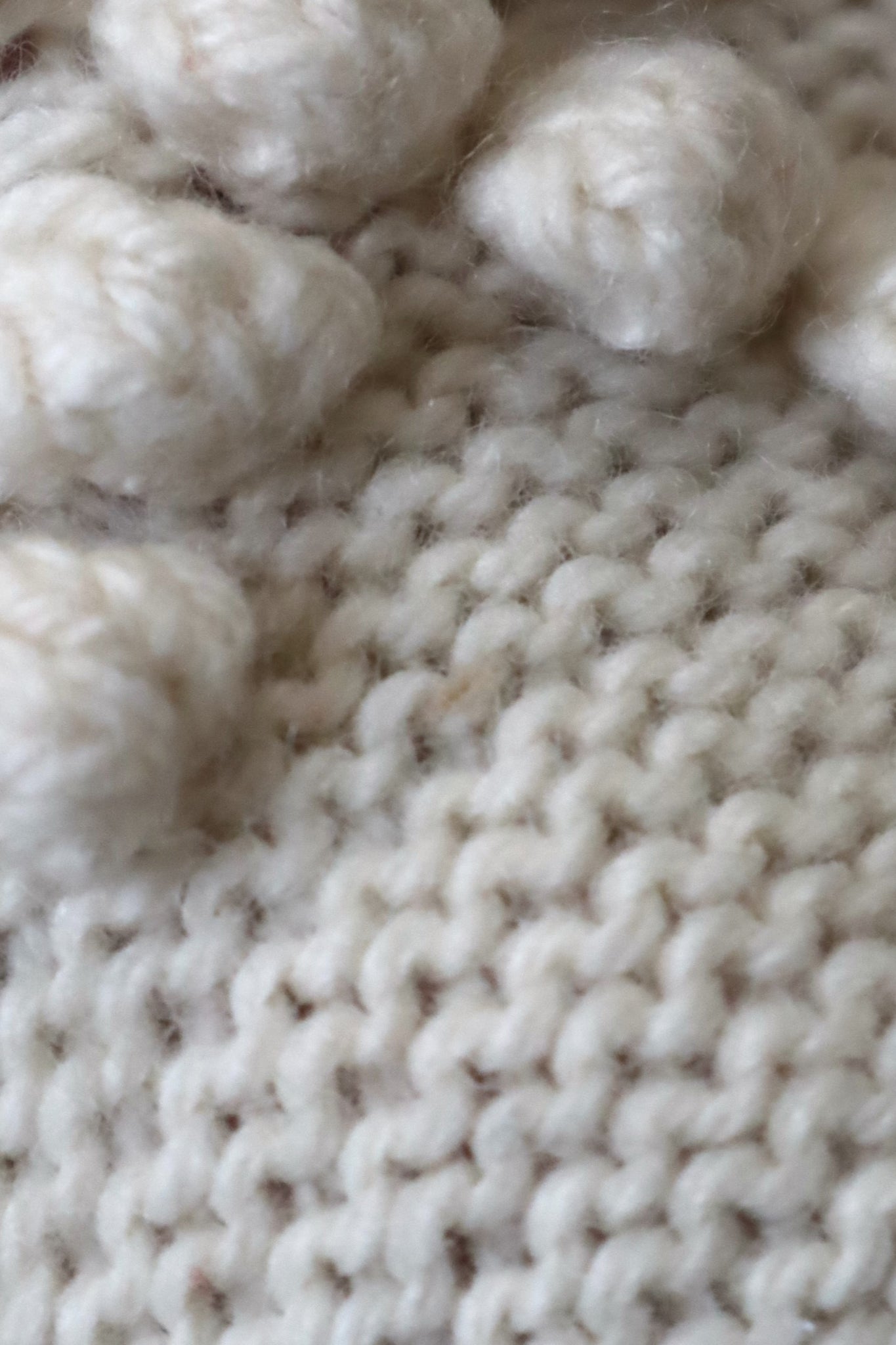 80s Hand Knit Off White Wool Puff Sleeve Austrian Cardigan